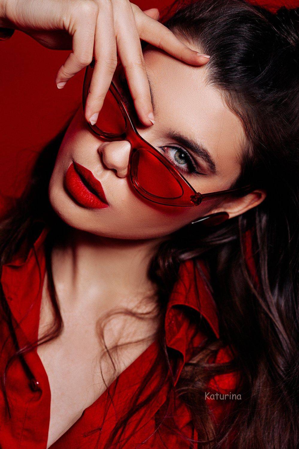 фотография, портрет, портретная фотография, девушка в красном, red, женская красота, Юлия Катурина