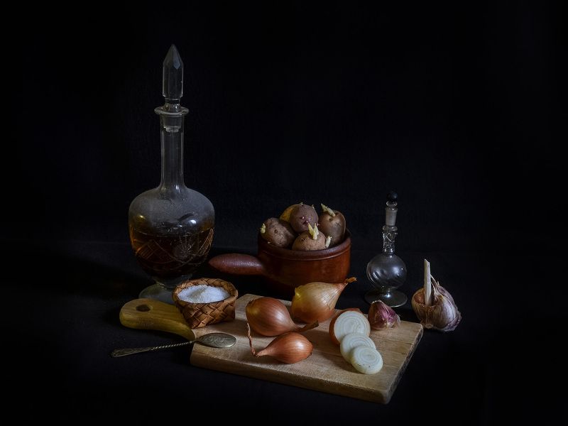 натюрморт. фотография, спб, стекло, питер, абстракция, концептуальное Натюрморт с овощами. фото превью