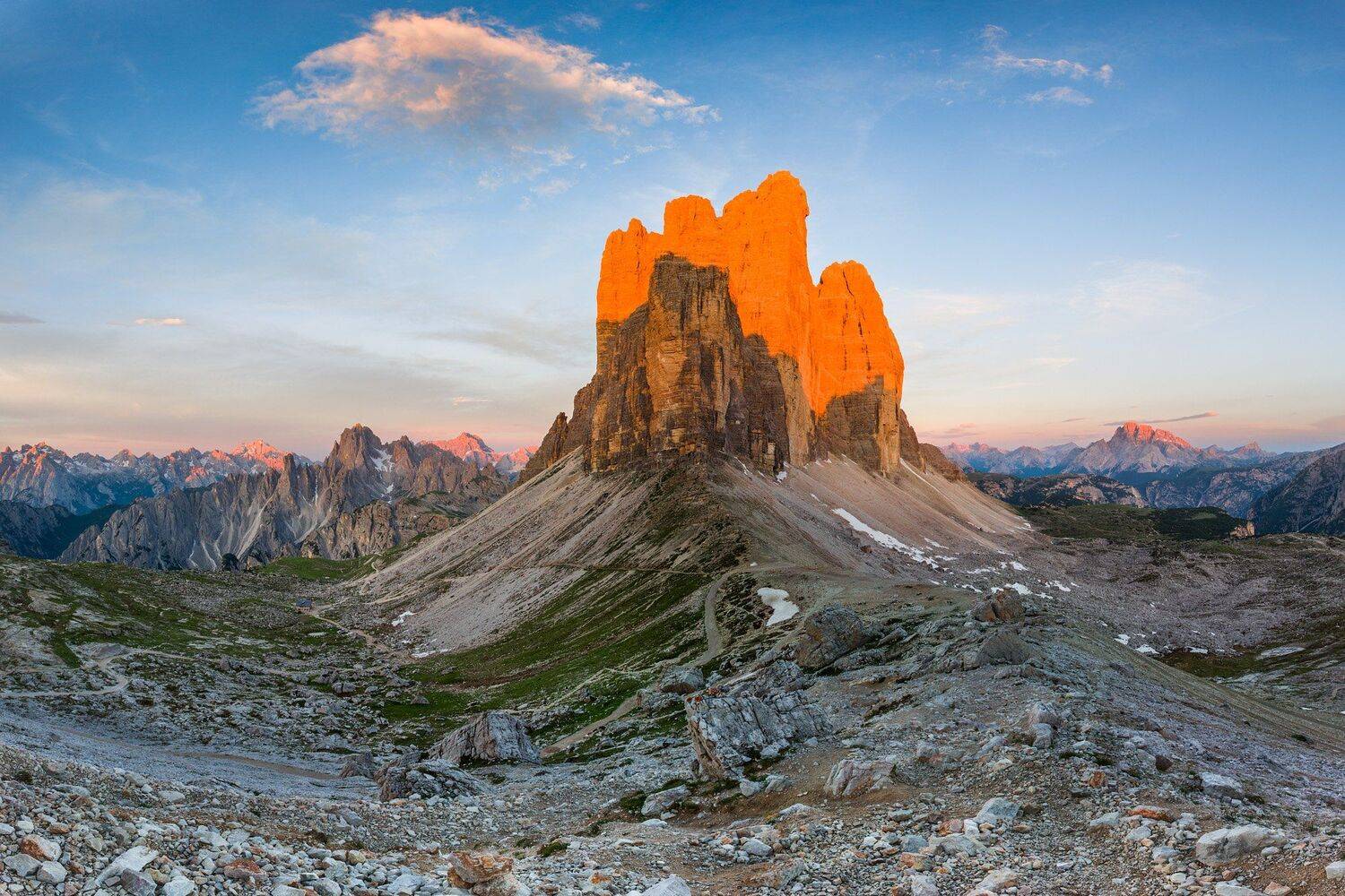 италия, доломиты, горы, облака, восход, landscape, italy, dolomites, golden hour, golden light, sunrise, Геннадий Финенко