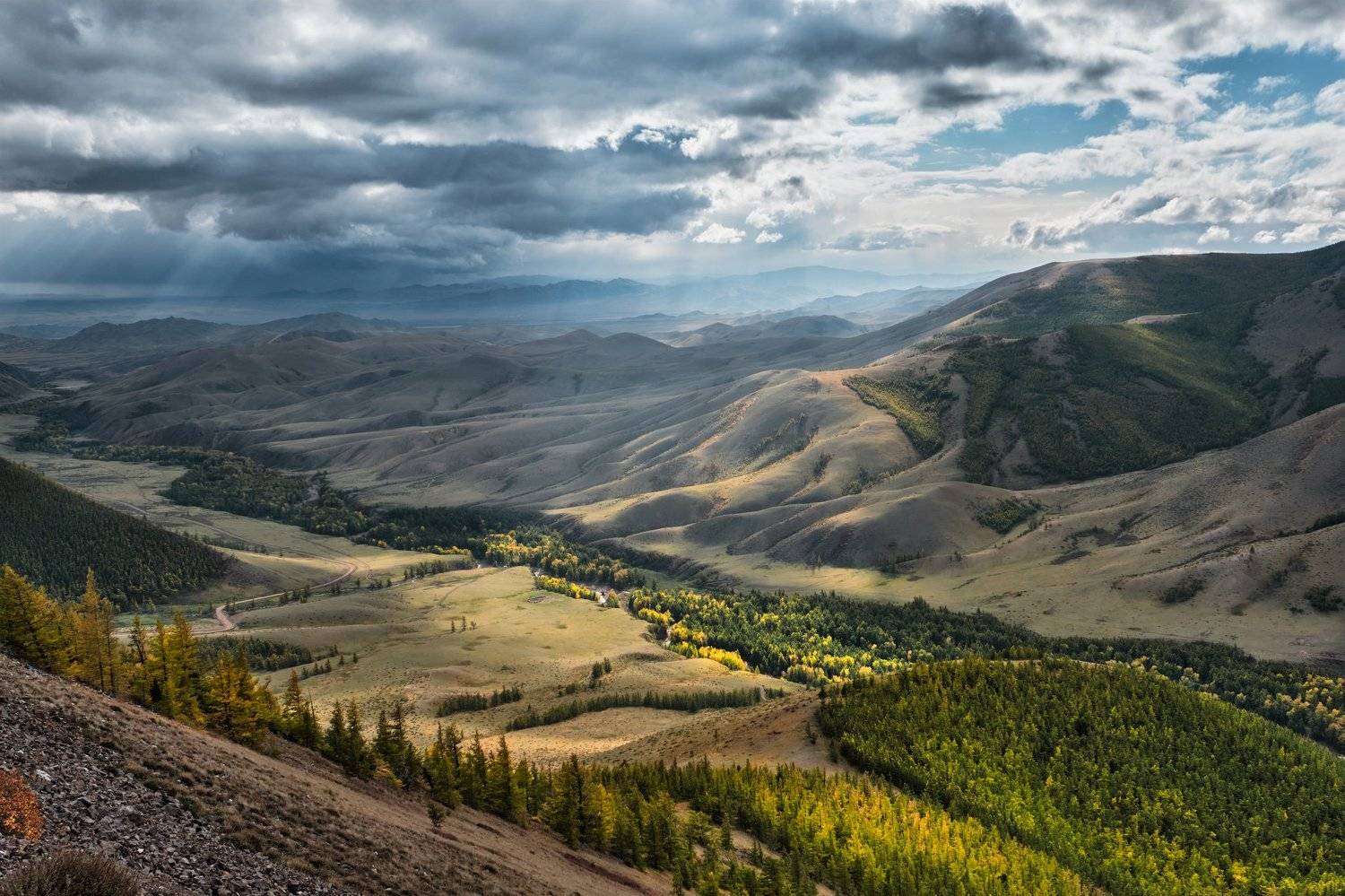 тыва, тува, осень, Константин Леонтьев