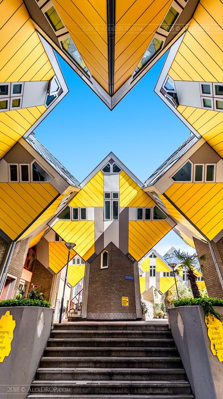 canon, color, postcard, picturesque, landmark, europe, netherlands, rotterdam, travel, urban, architecture, iconic, symmetry Дома-Кубы Пита Блома, Роттердам фото превью
