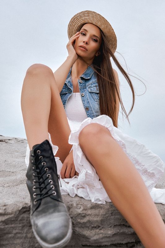 портрет, девушка, озеро, вода,  ню NIKA фото превью