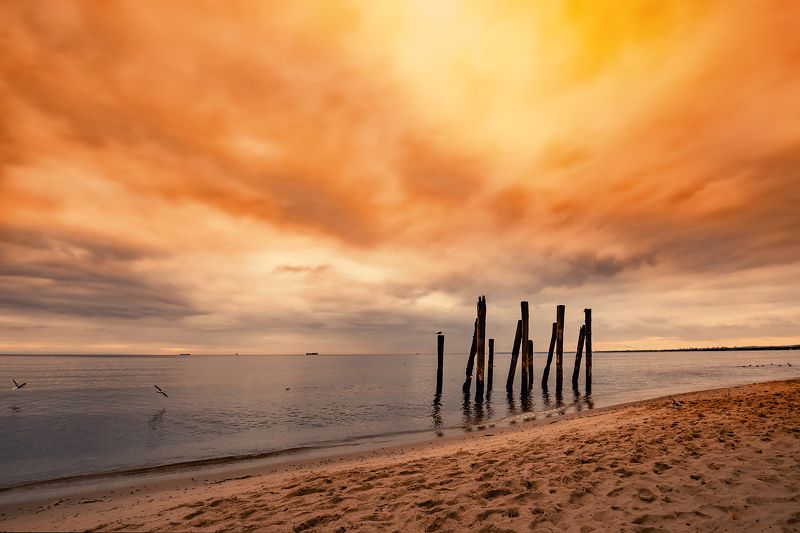 #poland, #sea, #clouds  фото превью