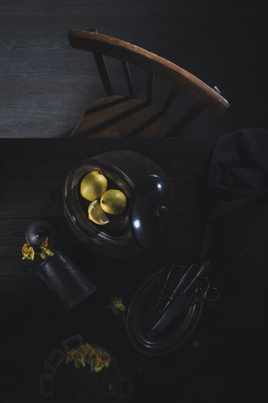 lime, mood, dark, food, flatlay, лимоны, еда, натюрморт Lime mood фото превью