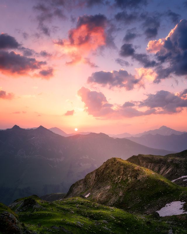 рассвет, горы, архыз, пейзаж, кавказ Рассвет над Архызом фото превью