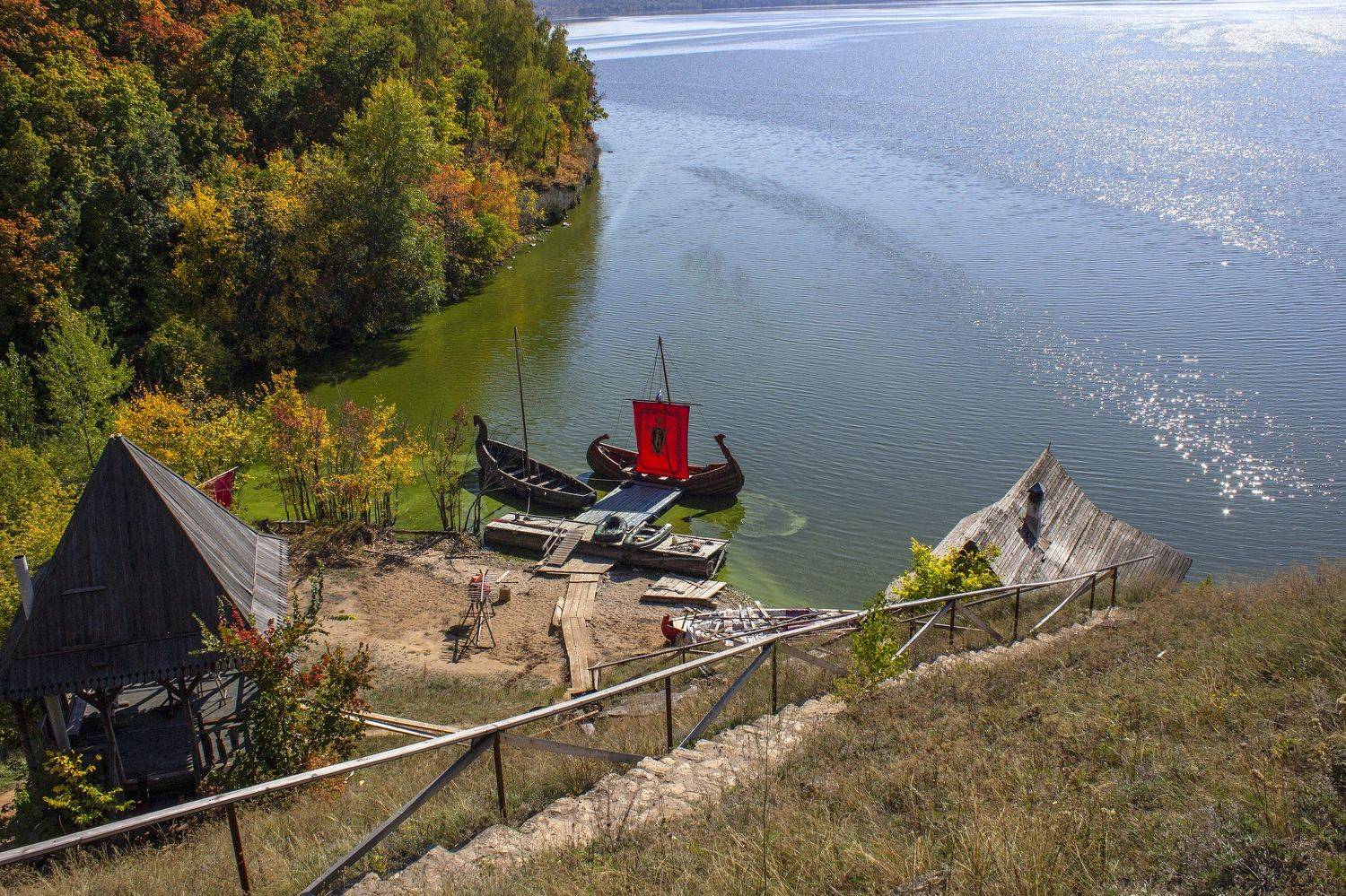 пейзаж, жигулевские горы, река уса,волга,богатырская слобода,ладья,, Александр Кожухов