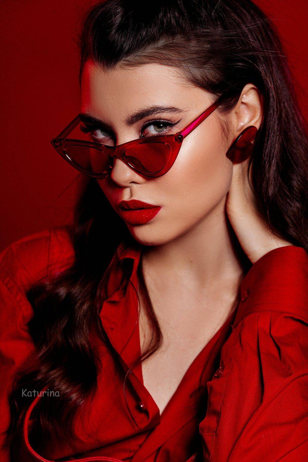 фотография, портрет, портретная фотография, девушка в красном, red, женская красота, Юлия Катурина
