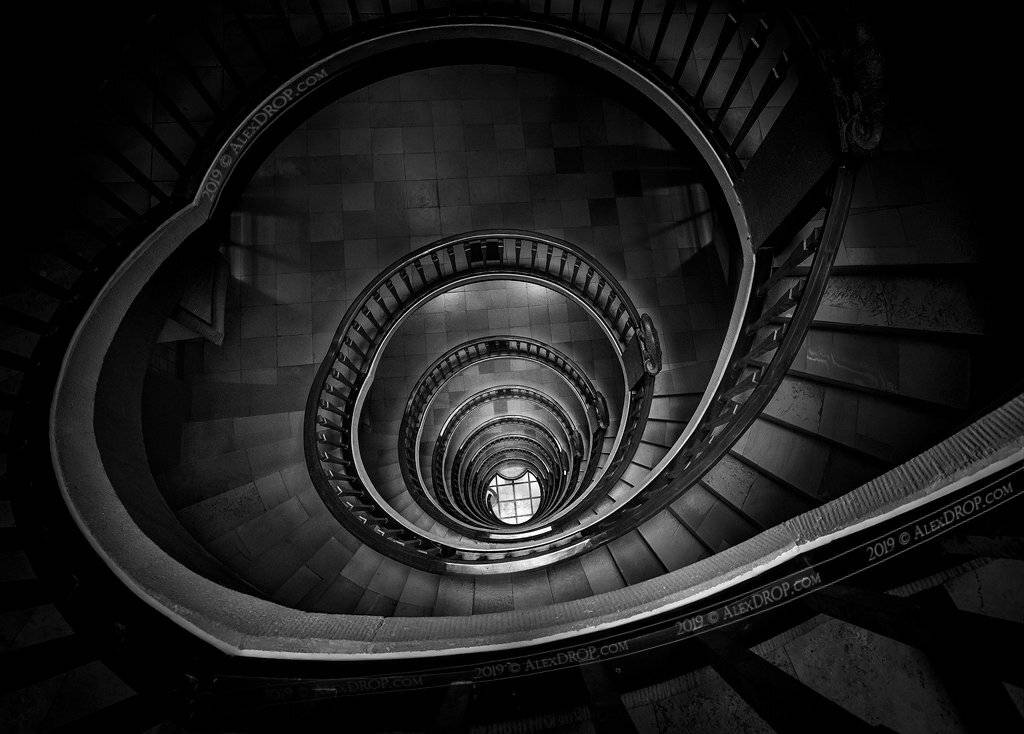 nikon, blackwhite, b&w, postcard, picturesque, landmark, europe, hamburg, travel, urban, architecture, iconic, staircase, stairs, spiral, geometry, AlexDROP