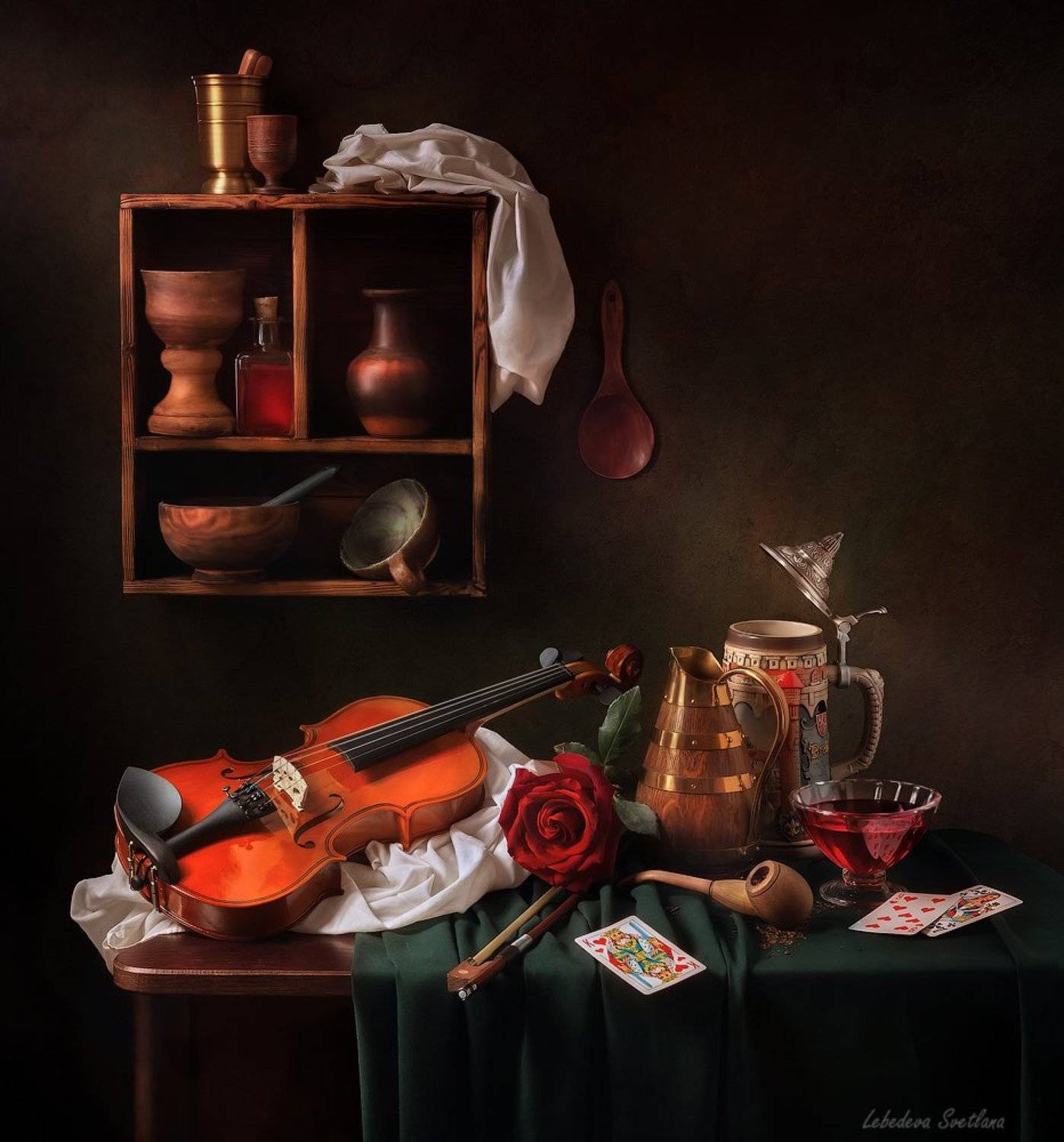 скрипка,таверна,карты,вино, Светлана Л.