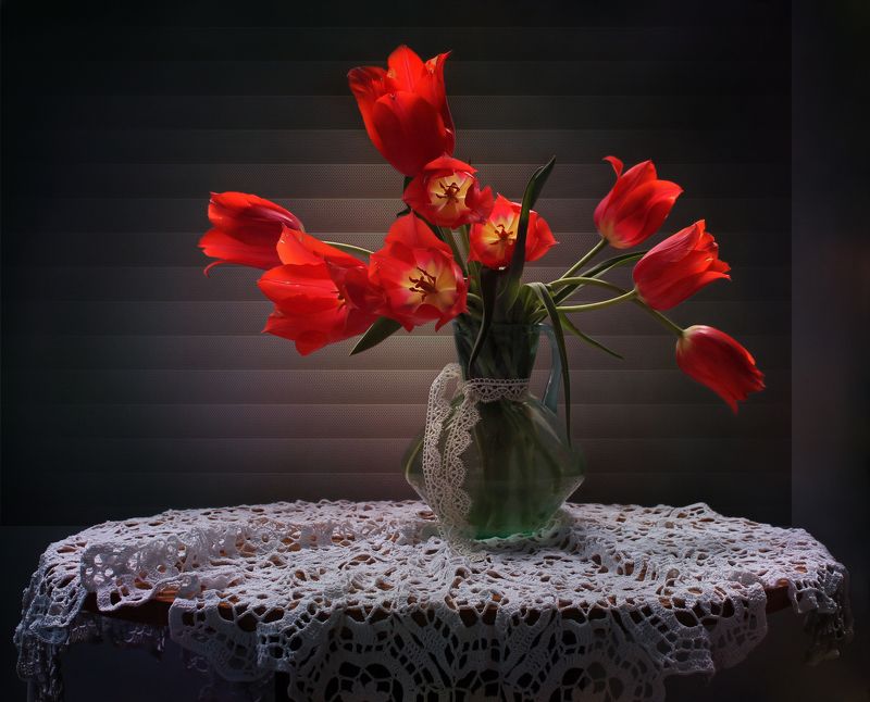 натюрморт, весна, тюльпаны Весенний рассвет фото превью