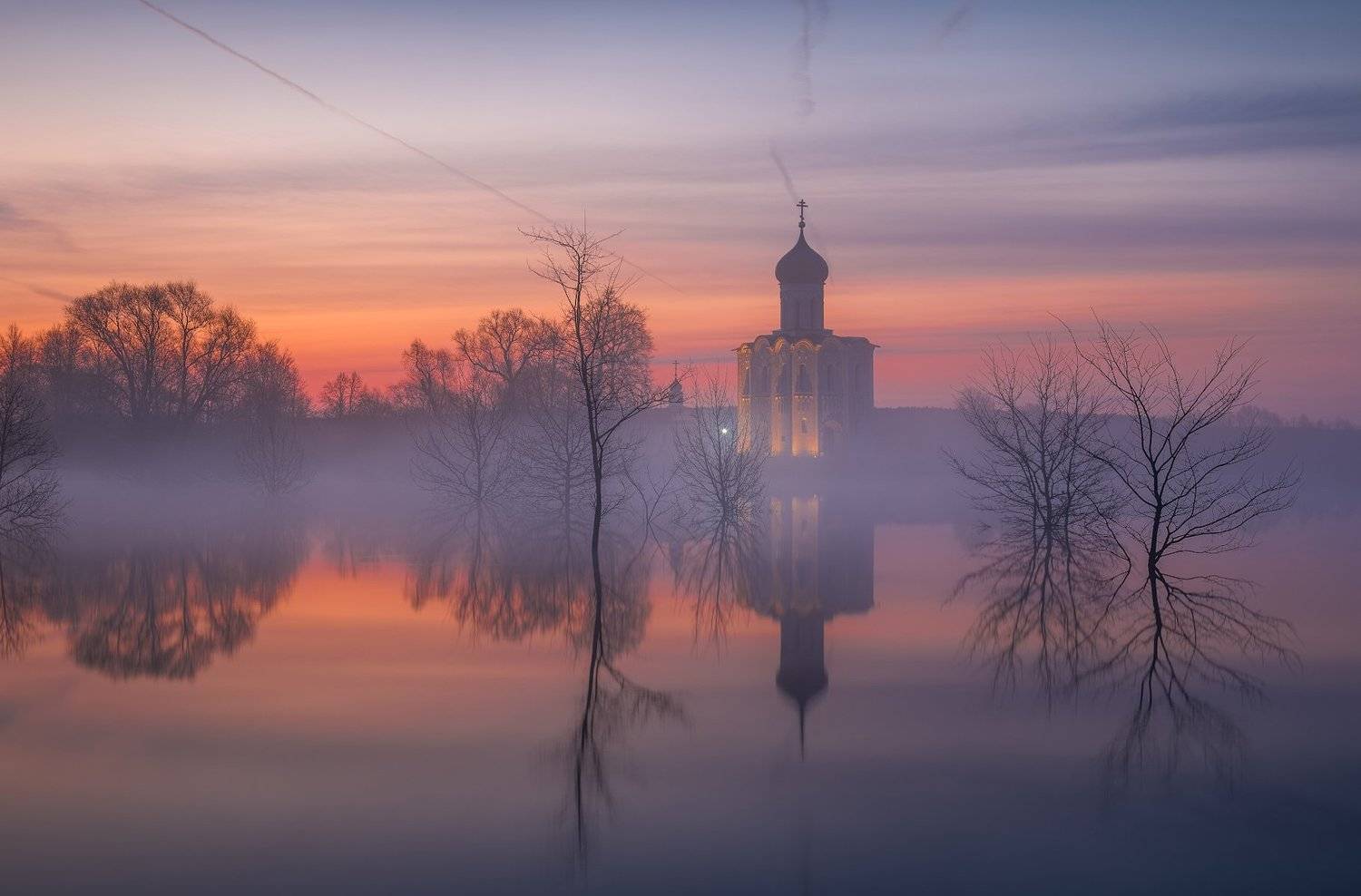весна, разлив, боголюбово, покровананерли, отражения, пейзаж, Виталий Левыкин