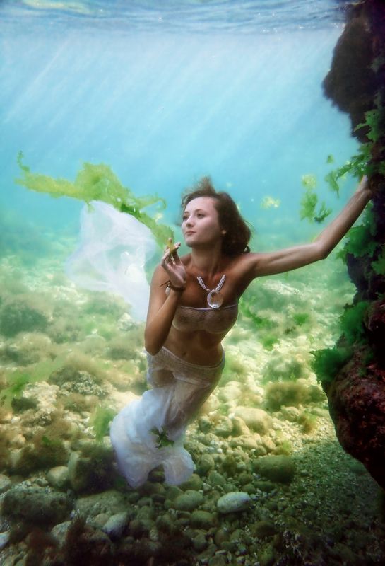 под водой, крым, черное море, девушки, ню Игры русалок фото превью