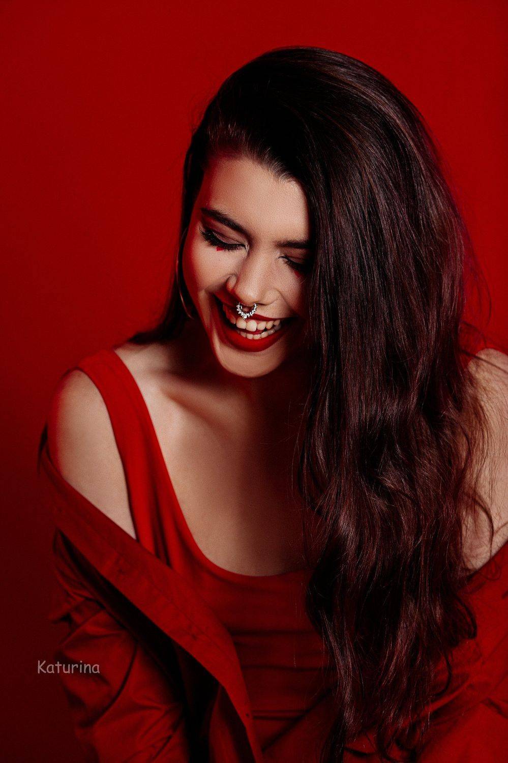 фотография, портрет, портретная фотография, девушка в красном, red, женская красота, Юлия Катурина