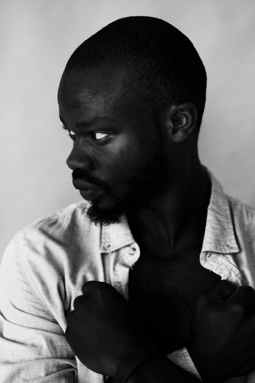 Light ,dark, portrait, monochrome, man,  Mykhailo