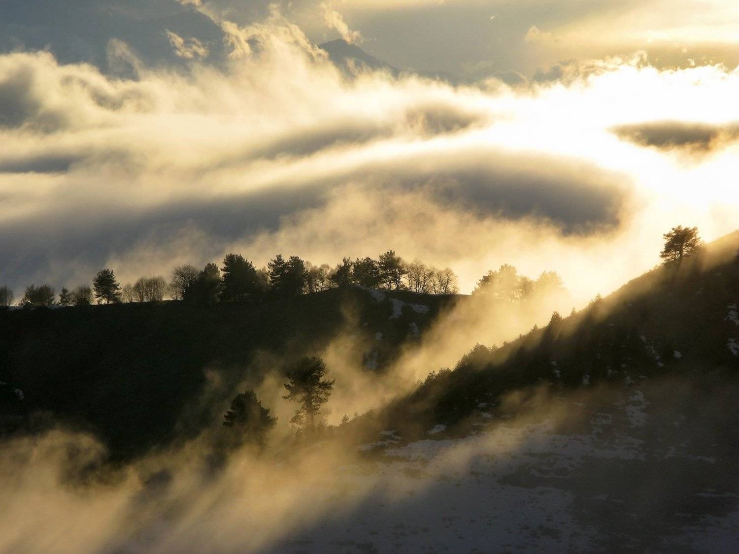 закат, горы, кавказ, Михаил Голубев