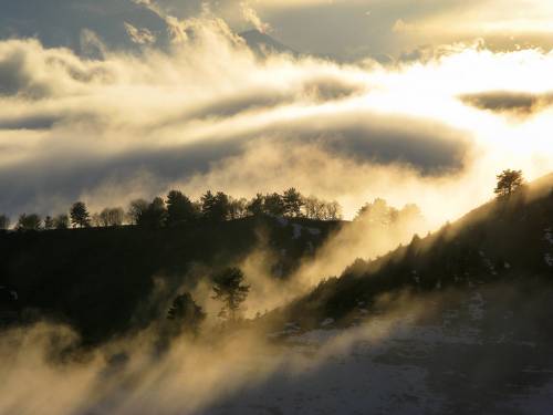 Закат в горах Кавказа