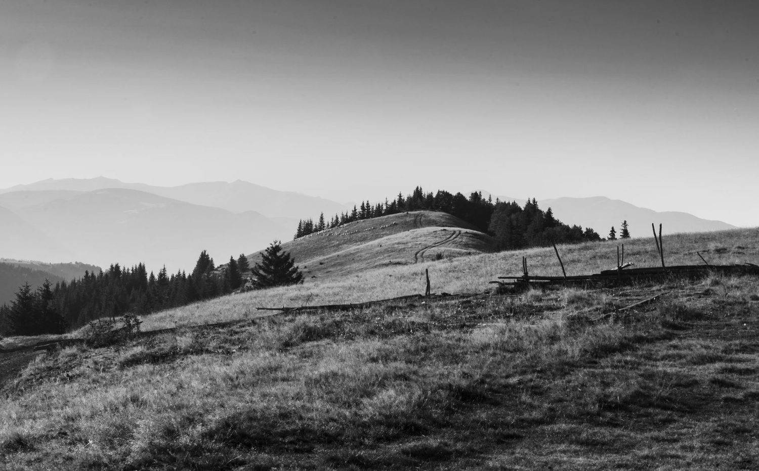 горы пейзаж чб , Марк Кривошеин