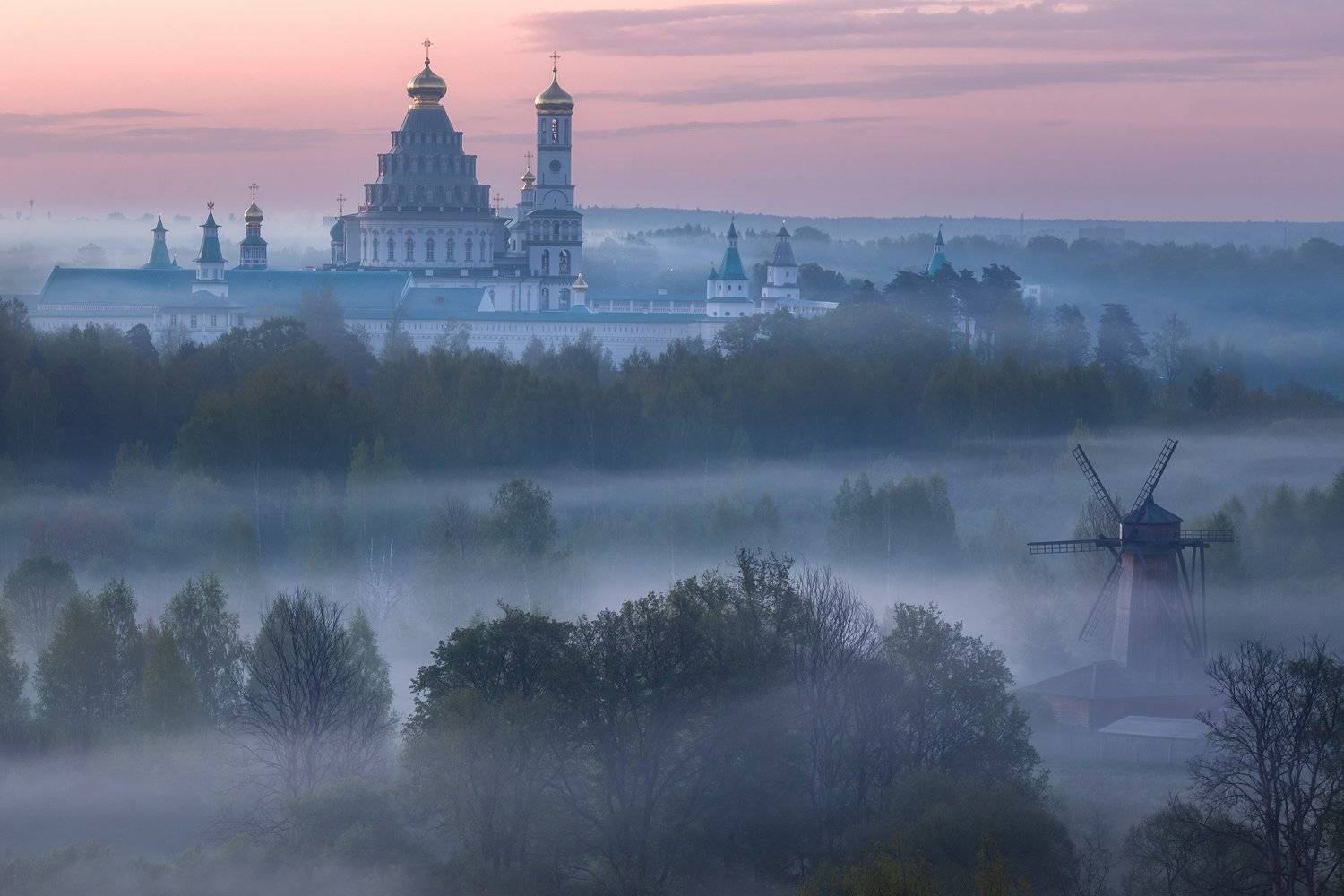 подмосковье, истра, храм, туман, весна, Александр Стрельчук