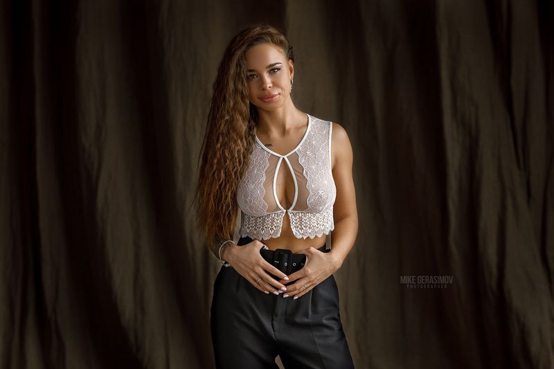 портрет девушка взгляд portrait белье красиво Мария фото превью