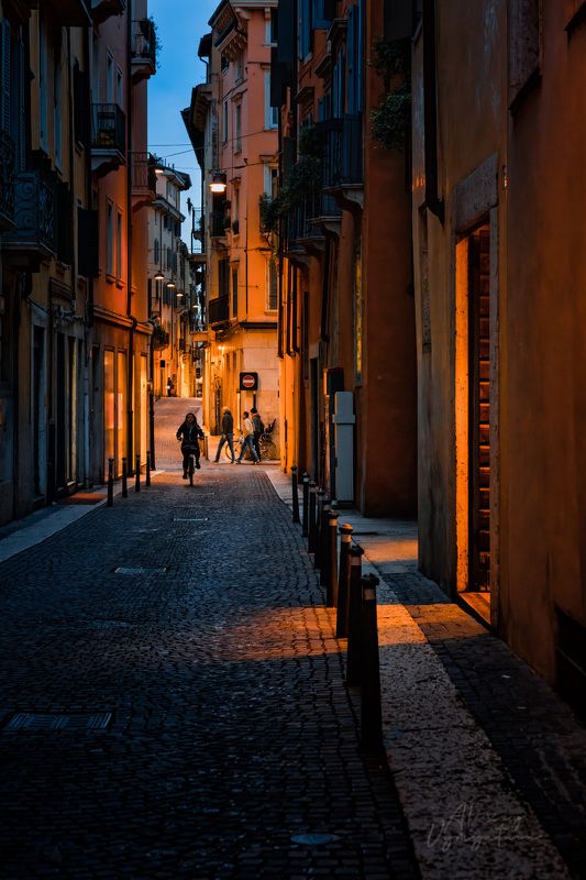 verona, italy, night, lights, outdoor, travel On the night streets фото превью