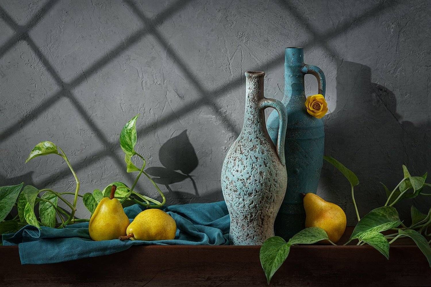 натюрморт, груши, кувшины, фрукты, свет, тени, still life, ЯR Ольга