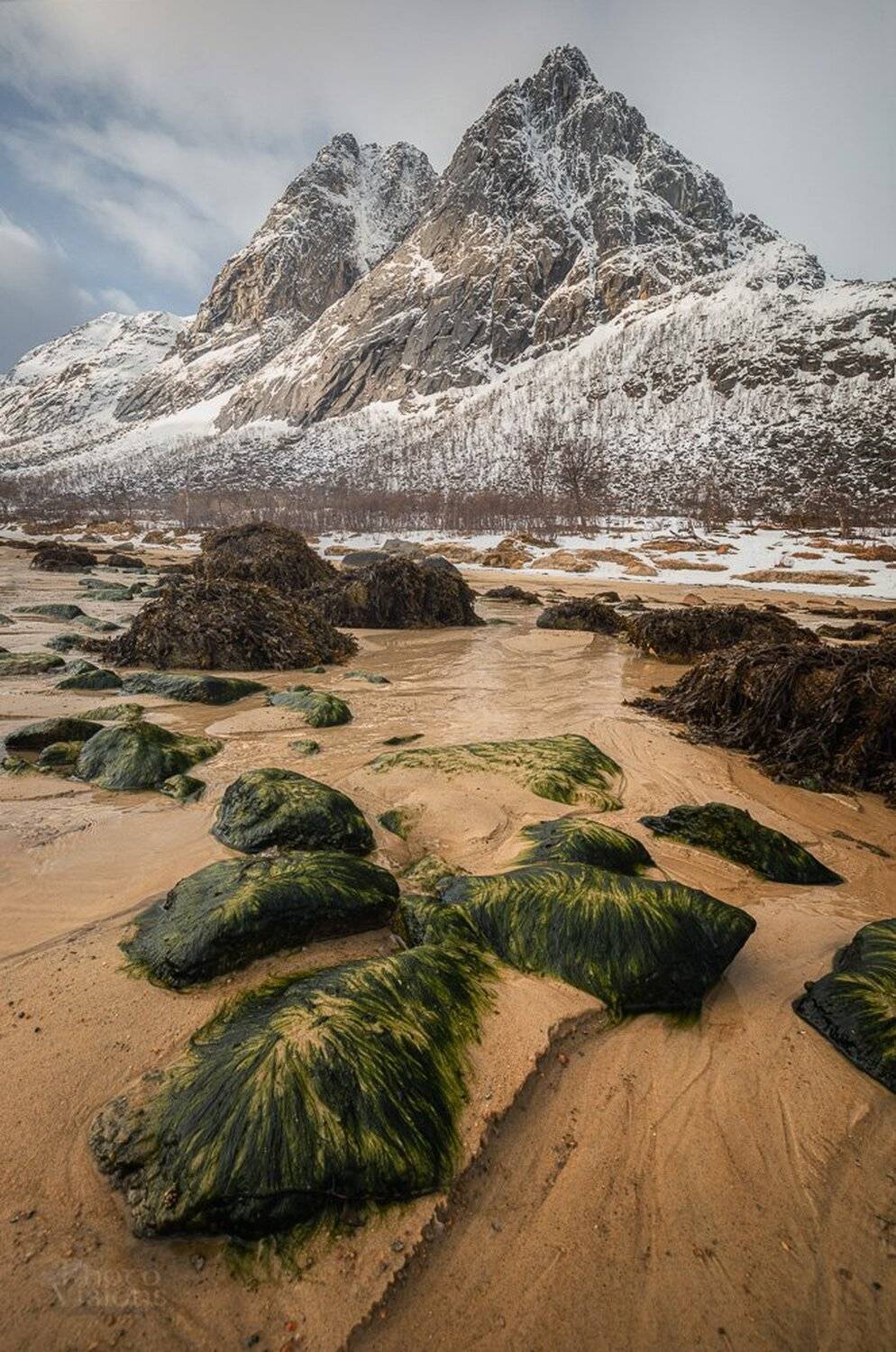 norway,norwegian,beach,mountains,springtime,tromso,northern, arctic, Adrian Szatewicz