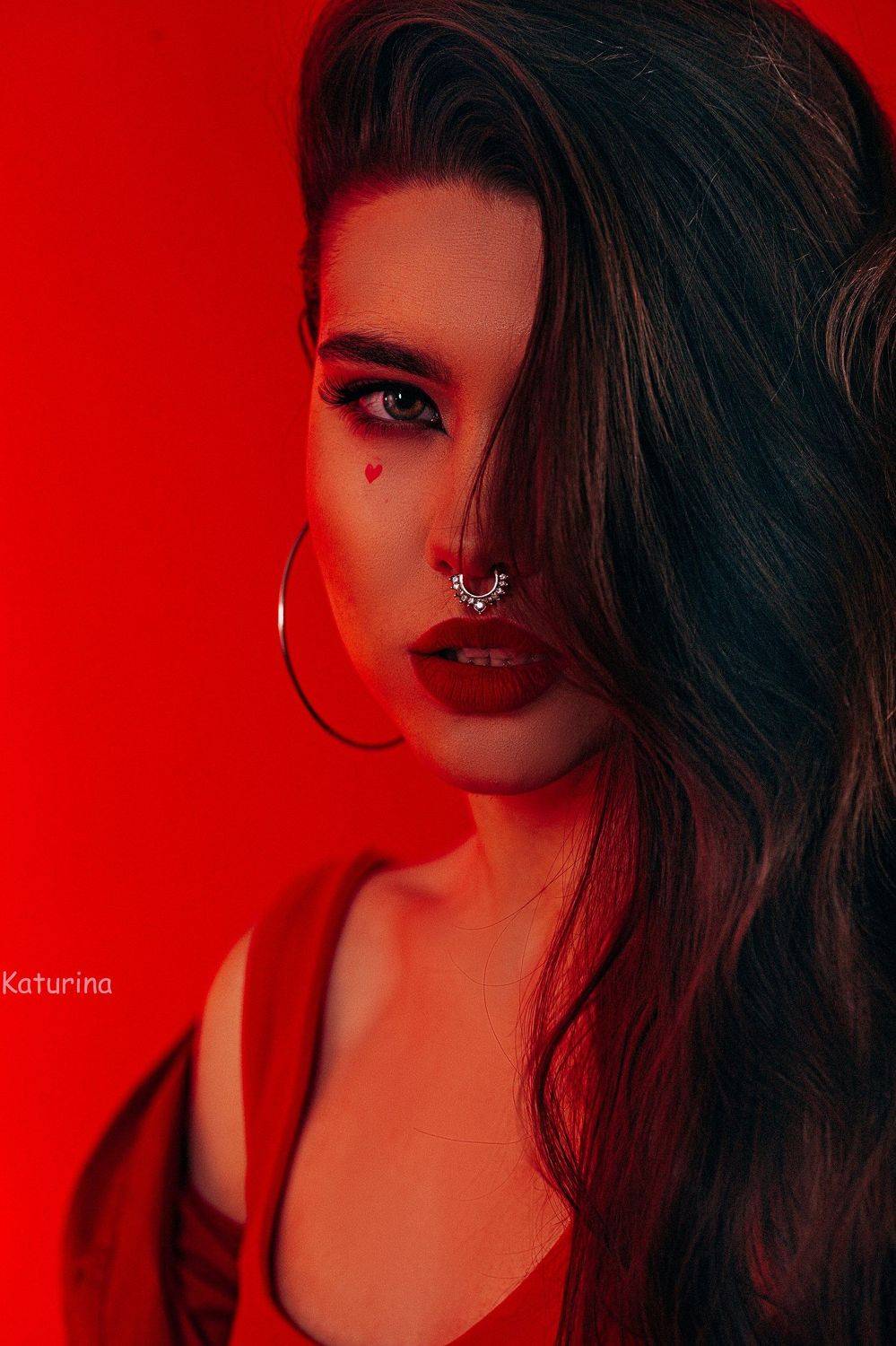 фотография, портрет, портретная фотография, девушка в красном, red, женская красота, Юлия Катурина