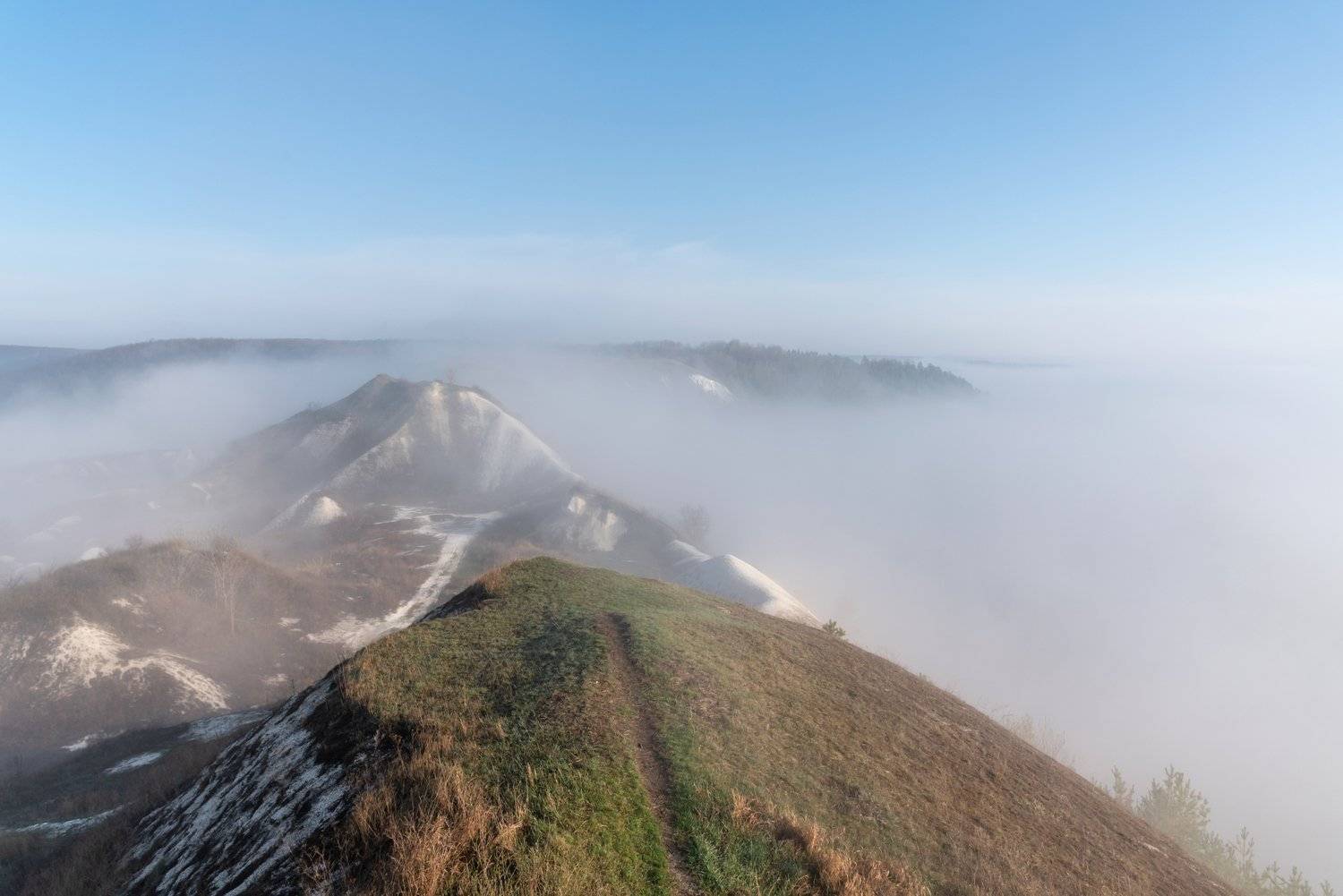 крапивенское городище, рассвет, туман, Александр Литвишко
