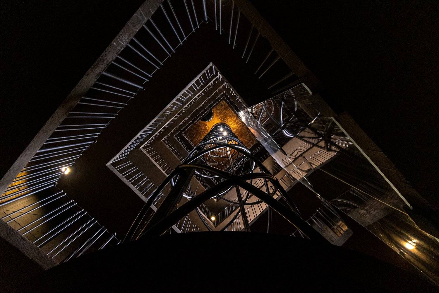 elevator, shadows, light,elevator,  Mykhailo