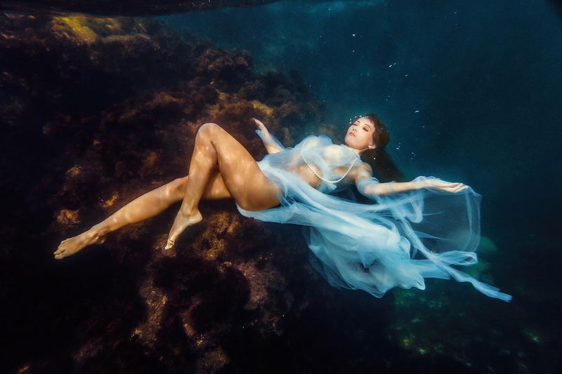 подводная съемка, девушка, крым Наяда фото превью