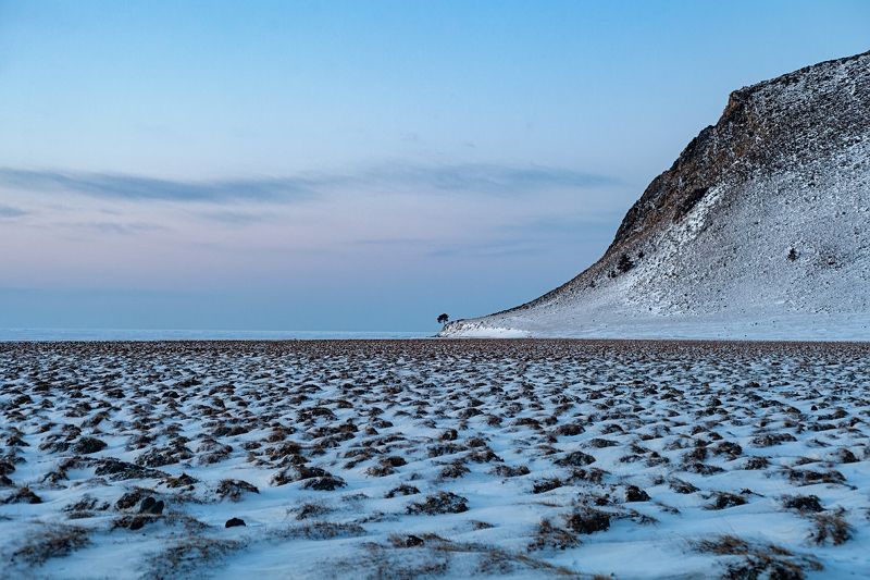 байкал, сопка, рассвет, озеро, дерево Отшельник фото превью