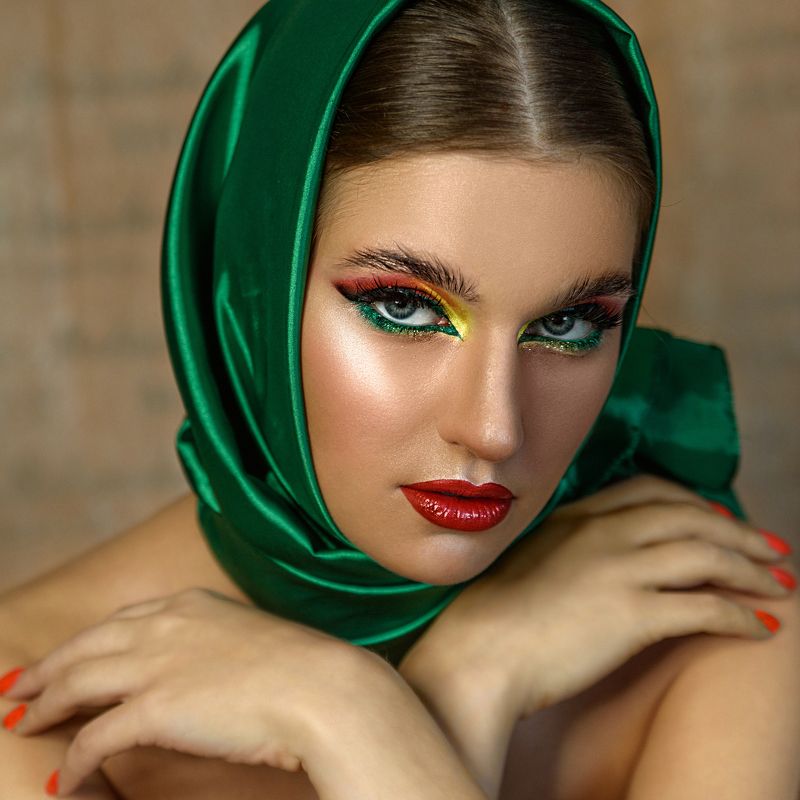 бьюти, модель, макияж, зеленый, beauty, makeup, creative, green, model, charming, gorgeous Весна идет фото превью