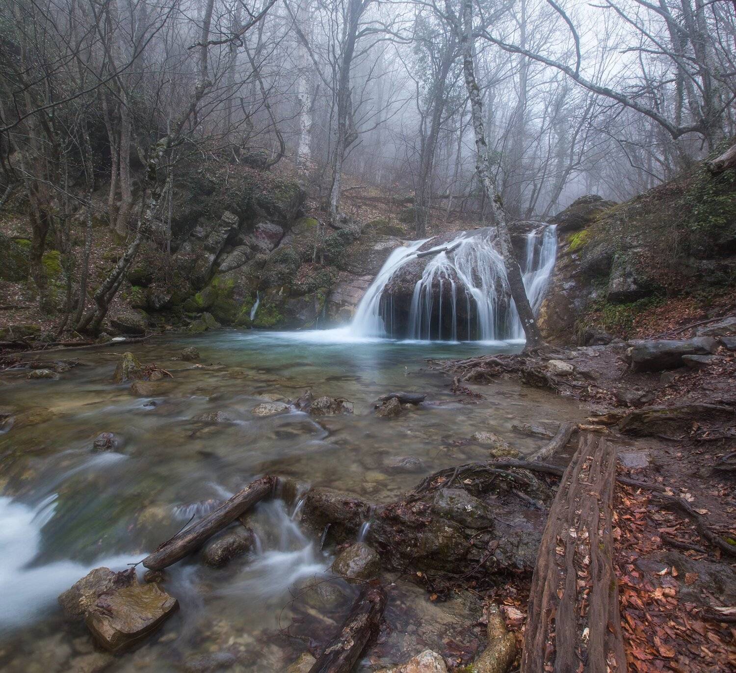 крым, водопад, джур джур, река, туман, весна, апрель, Павел Ващенков