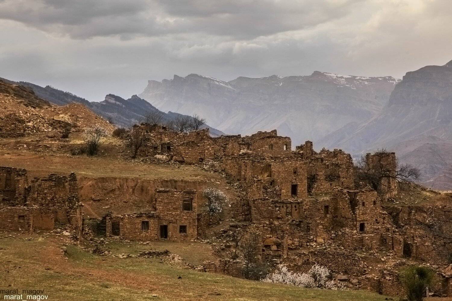 горы,аул,развалины,пейзаж,горный пейзаж,весна,дагестан,северный кавказ,шамильский район., Marat Magov