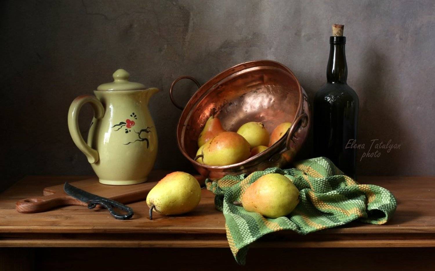 груши, фрукты, кувшин, Елена Татульян