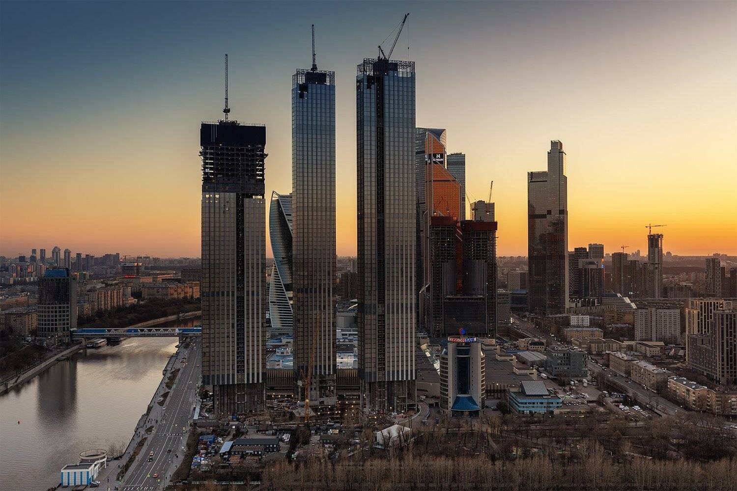 москва-сити, закат, москва, Юрий Шурчков