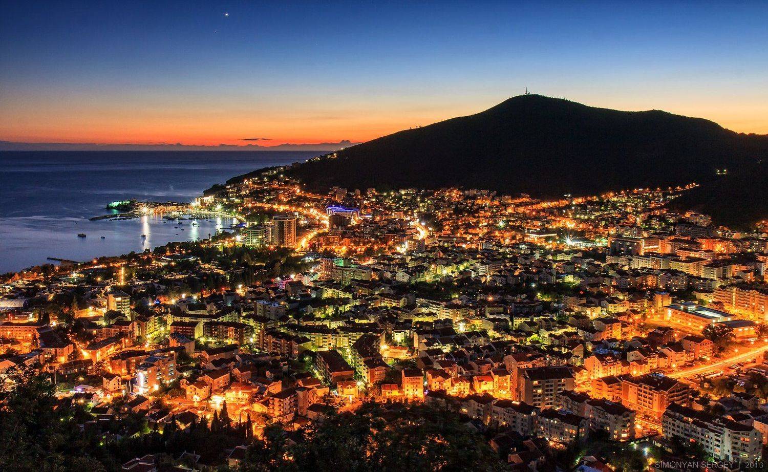Будва, Вечер, Европа, Закат, Черногория, Симонян Сергей