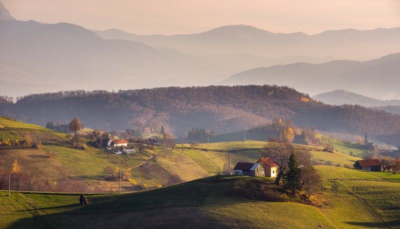 Autumn, Hill, Landscape, Nature, Romania Poiana Marului фото превью