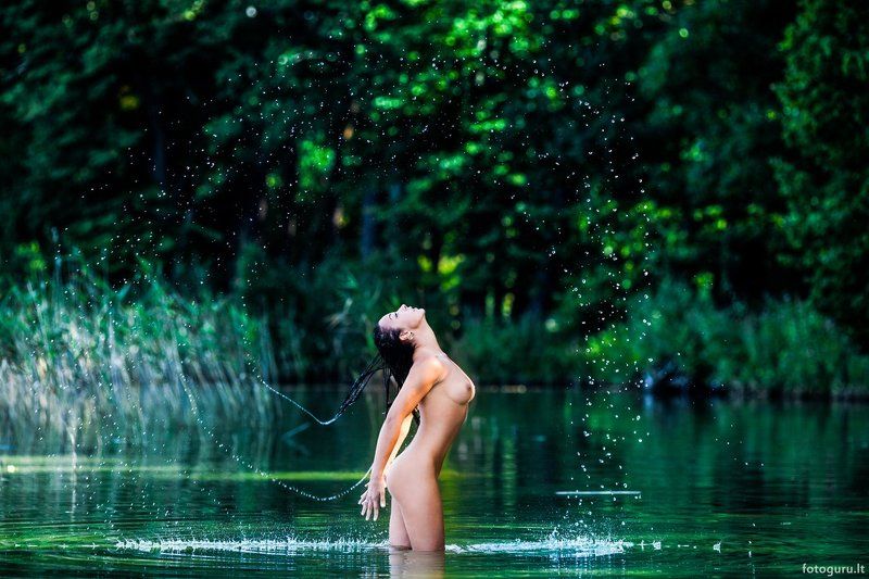 Гламур, Девушка, Озеро * фото превью