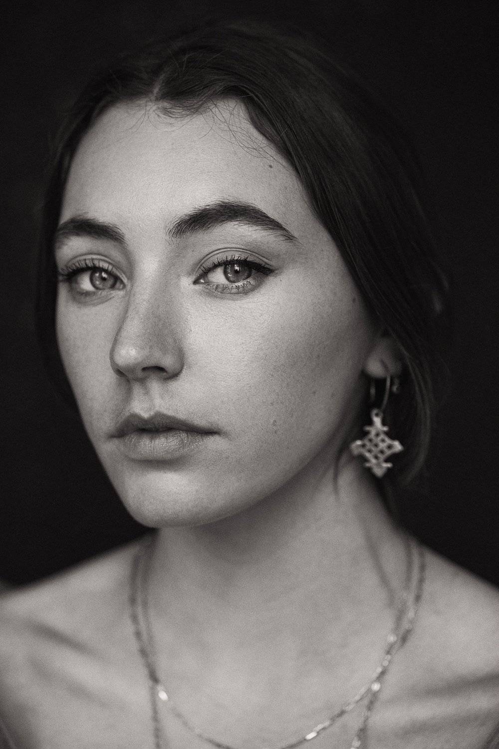 portrait, girl, sepia, Babak Fatholahi