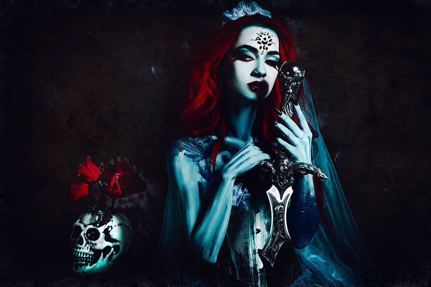 woman, portrait, conceptual, studio, bodyart, Руслан Болгов (Axe)