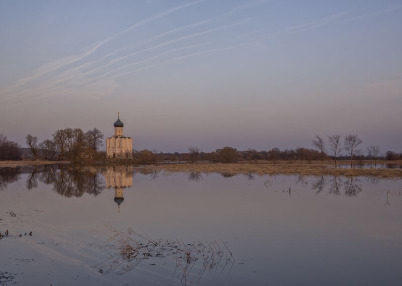 Закат,половодье. фото превью