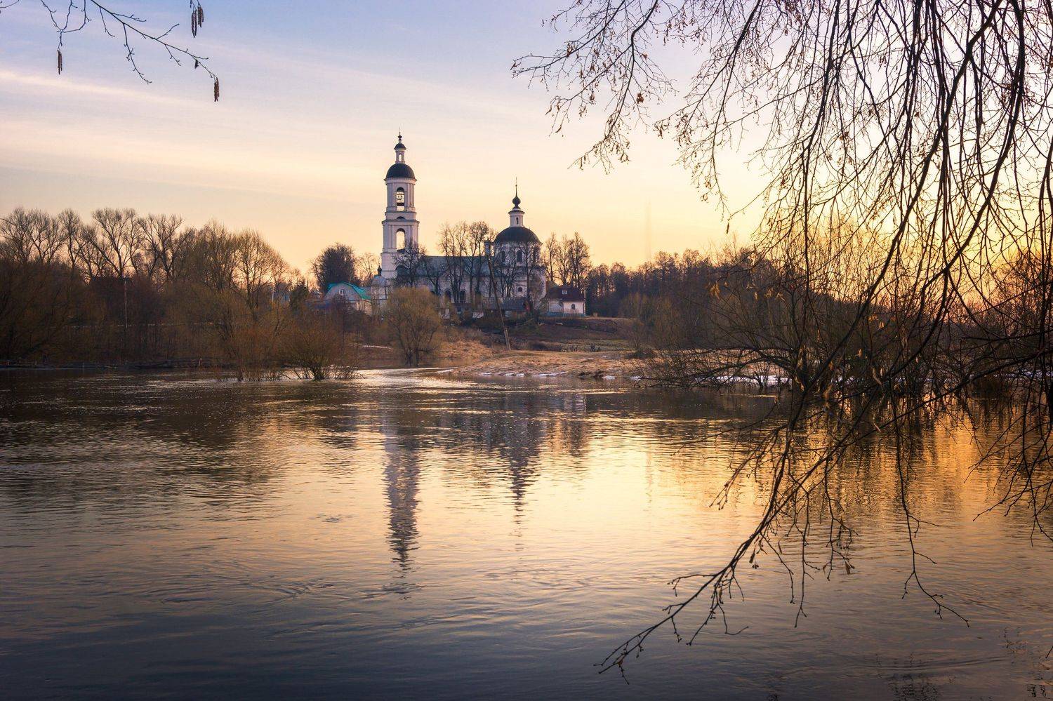 туман, владимирская область, утро, природа, пейзаж, весна, река, солнце, Александр Кыров