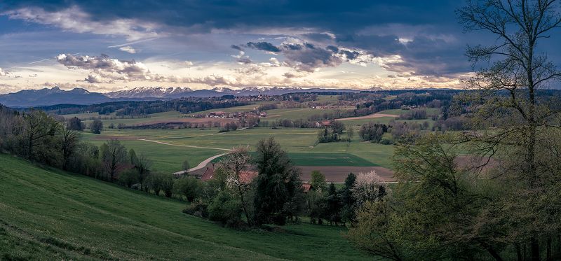бавария, вечер, смена погоды, гроза, горы, пейзаж, небо, облака Бавария. На смене погоды... фото превью