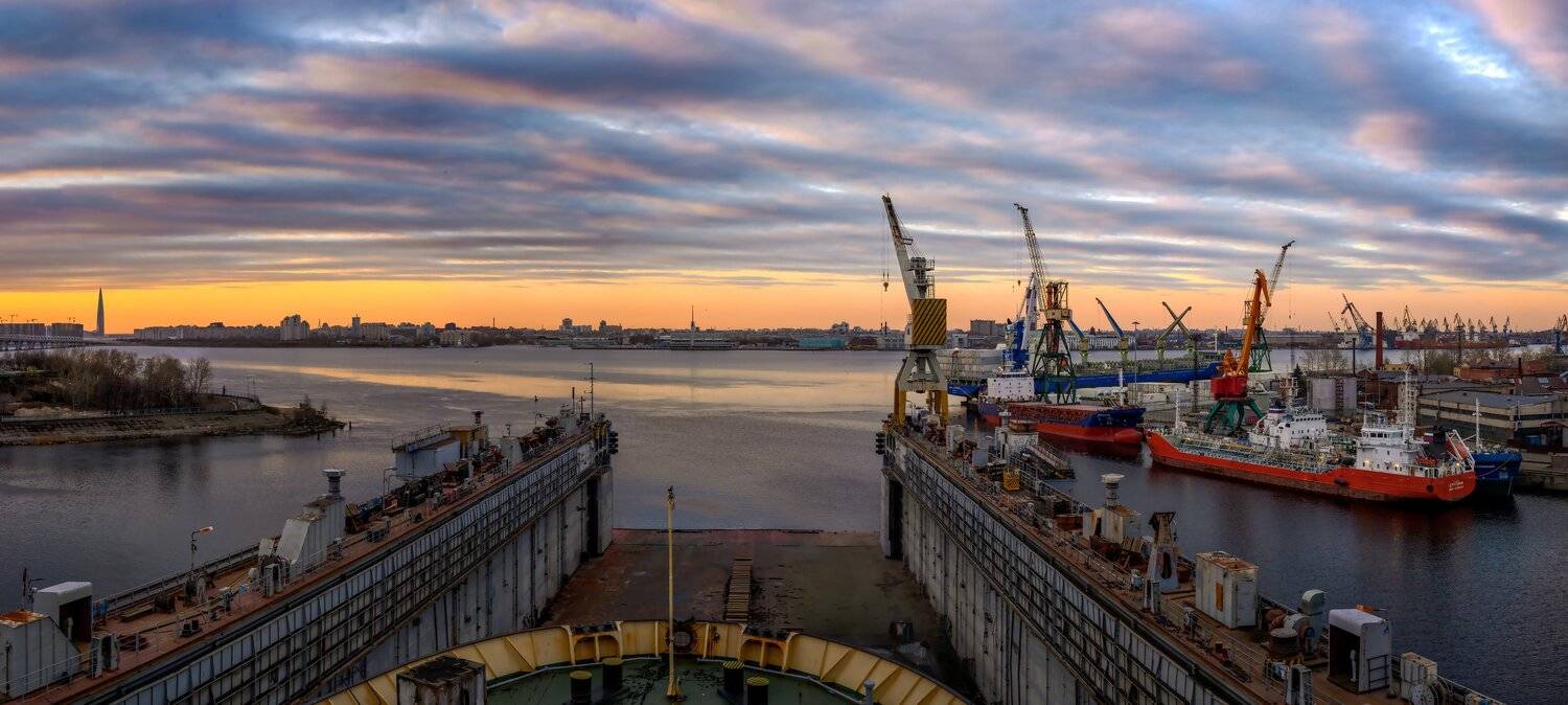 питер, нева, канонерка, во, утро, Игорь Приданников