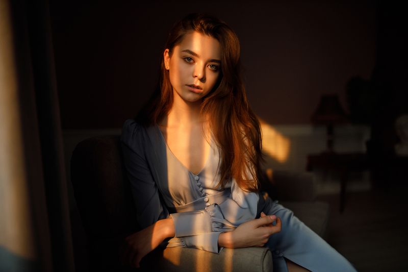 girl, portrait, sunlight Katy фото превью