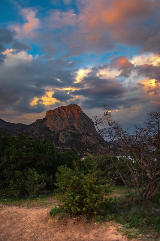 вечер, закат, крым, пейзаж Крымский вечер фото превью
