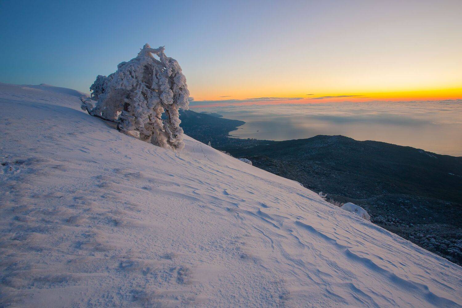 ай-петри, зубцы ай-петри, изморозь, зима, черное море, ялта, крым, крымские пейзажи, аю-даг, мартьян, Serge Titov