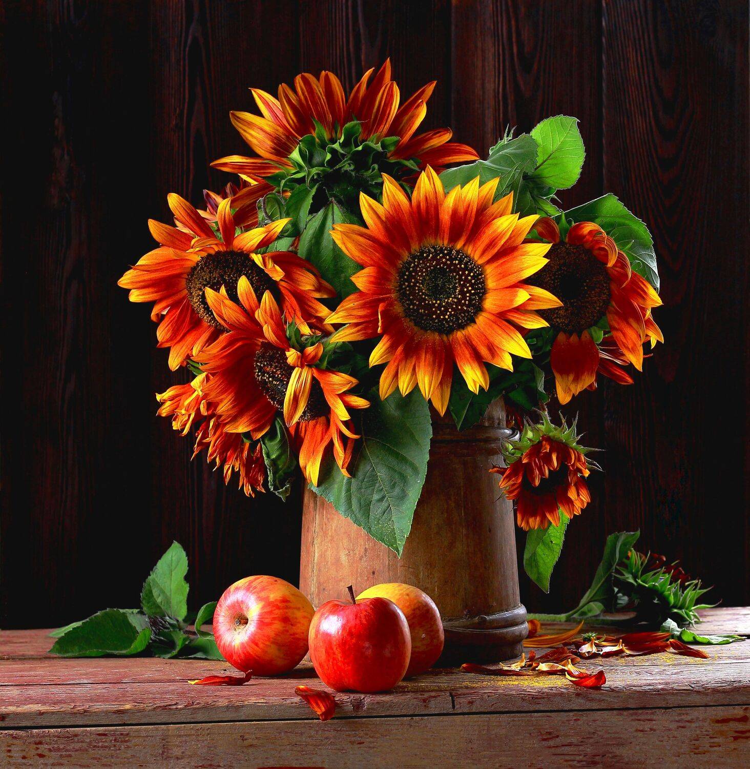 натюрморт, фотонатюрморт, лето, август, яблоки,  подсолнухи, наталья казанцева, Наталья Казанцева