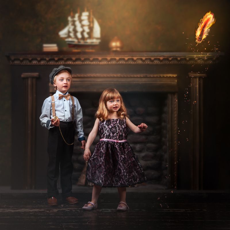 студийный портрет, детский портрет, семейный, концептуальное Лев и Эрика фото превью